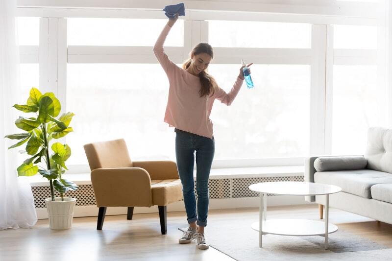 woman with air purification