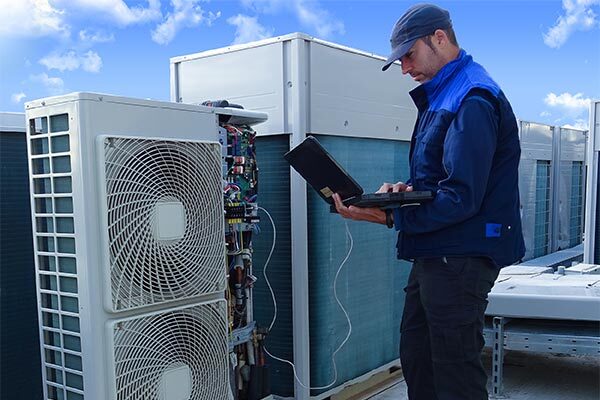 Tech checking on commercial AC